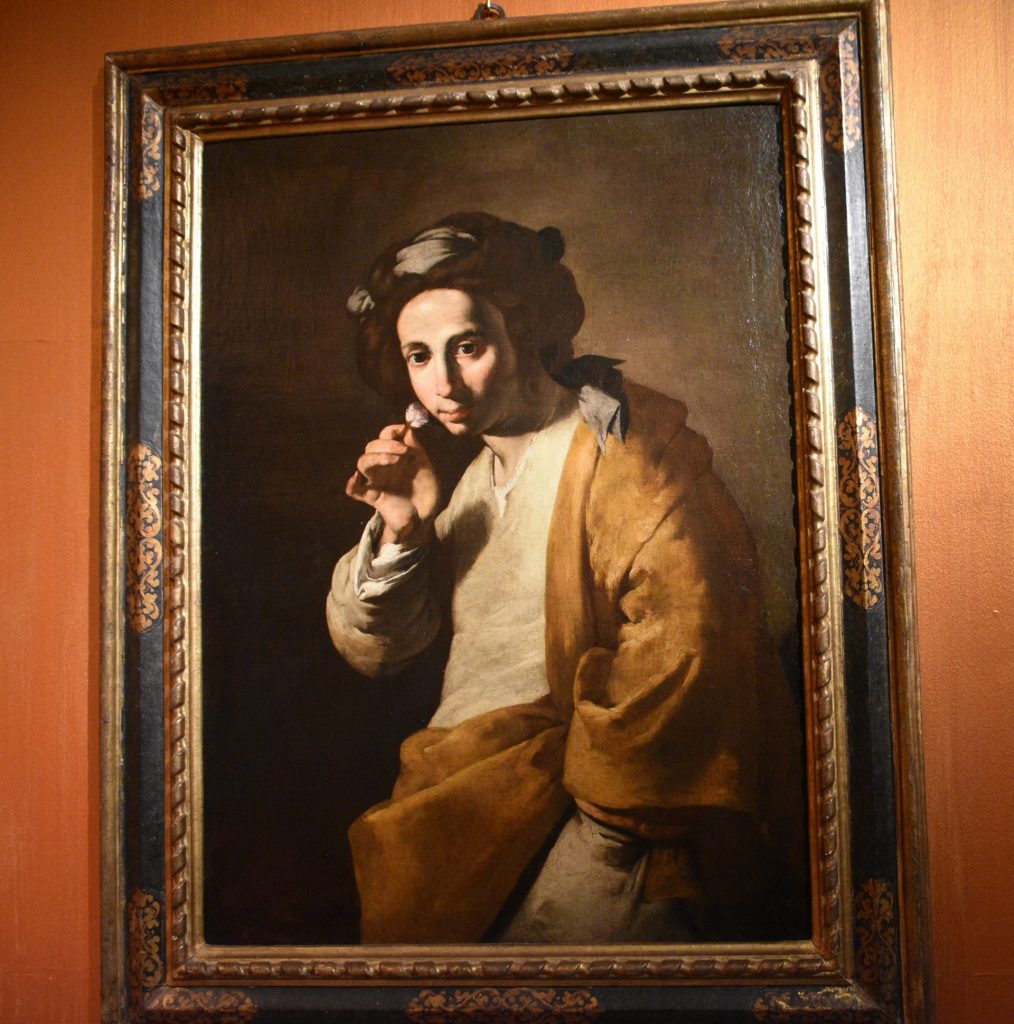 Opera attribuita forse a Juan Dò: Giovane che odora una rosa.