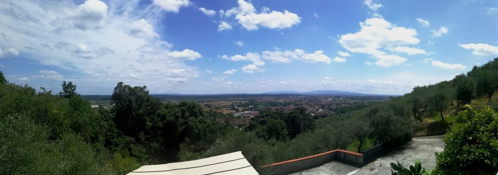 Panorama su colline e Buti.