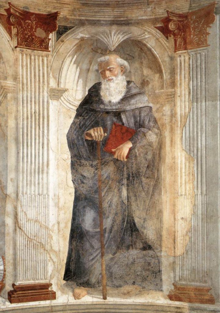 Chiesa di Sant'Andrea a Cercina - Affresco di Sant'Antonio Abate del Ghirlandaio.