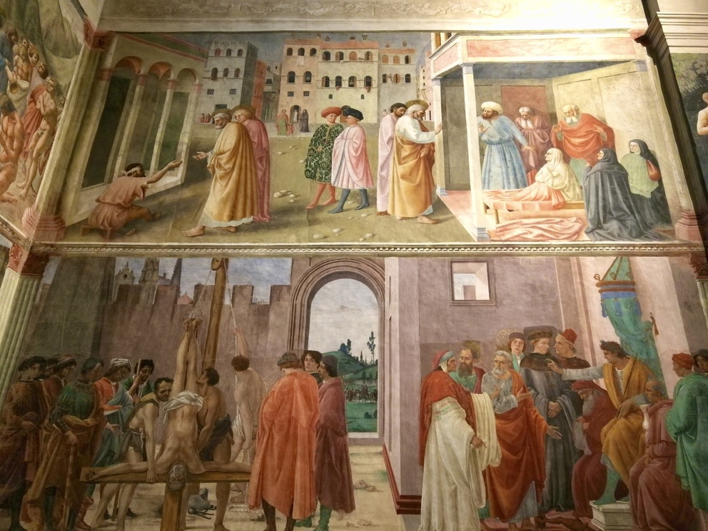 Cappella Brancacci - particolare affresco parete destra.