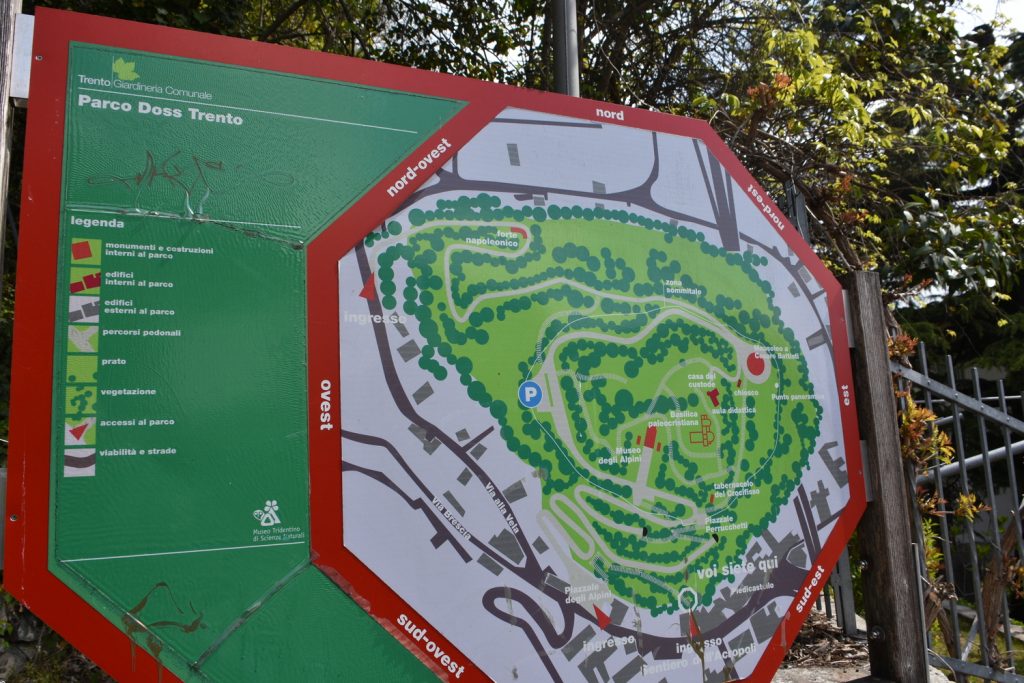 Mappa del Doss Trento.