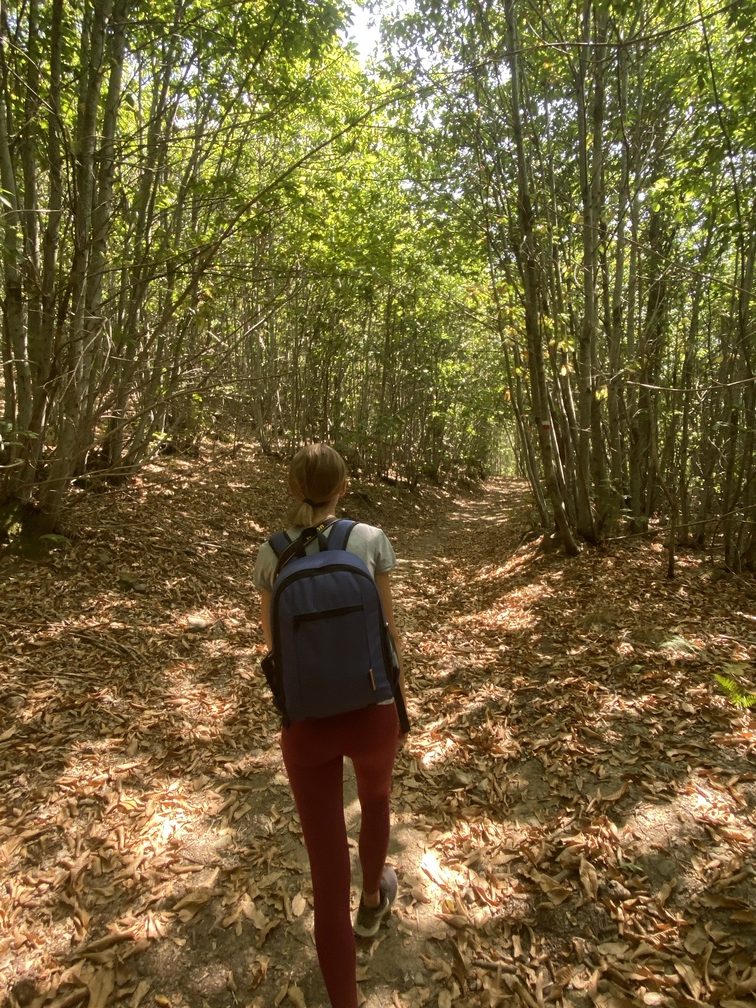Federica nel bosco sopra Bivigliano.