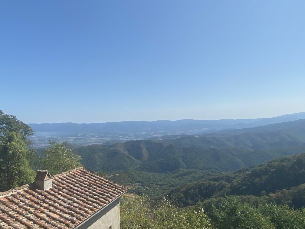 Panorama dalla grotta di Sant'Alessio a Monte Senario.