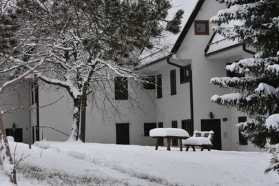 La neve appena caduta al Villaggio Veronza.
