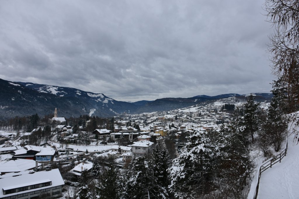 Panorama su Cavalese dalla torretta.