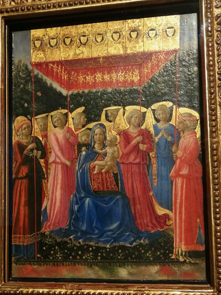 Benozzo Gozzoli, "Madonna con Bambino e angeli", fine quarto decennio - quinto decennio del XV secolo, Londra, National Gallery.