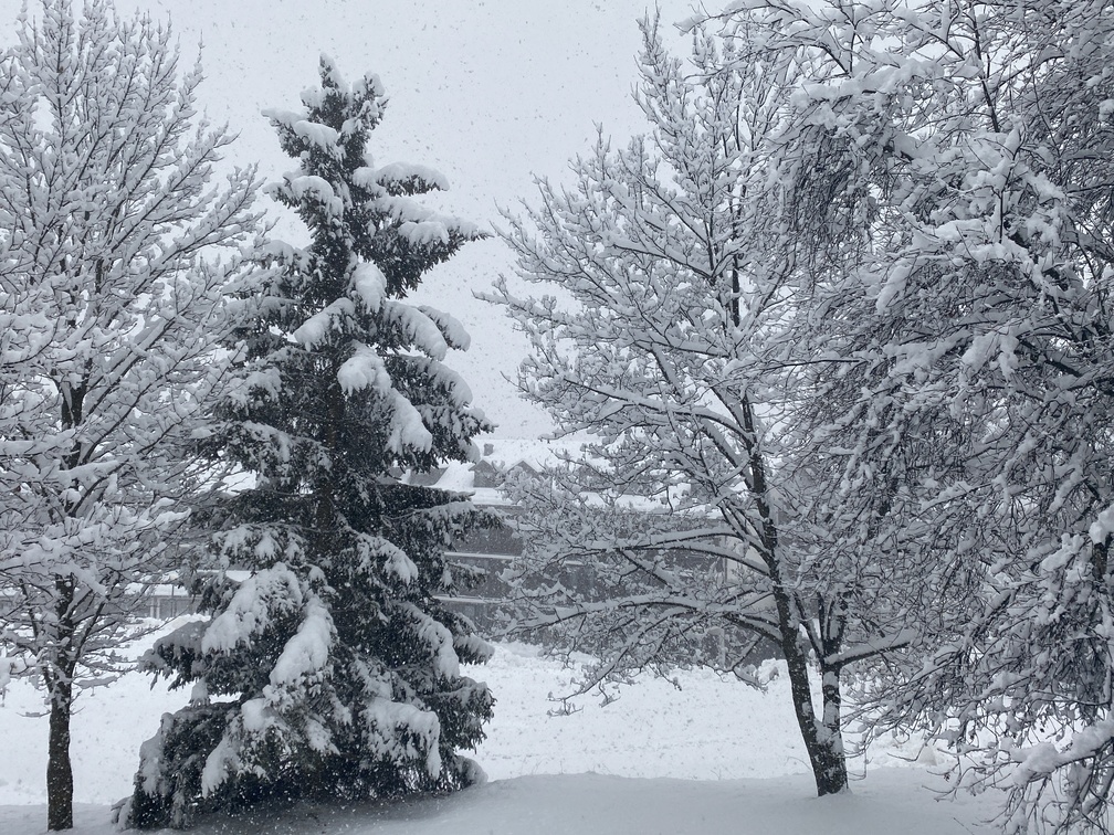 Villaggio Veronza innevato.