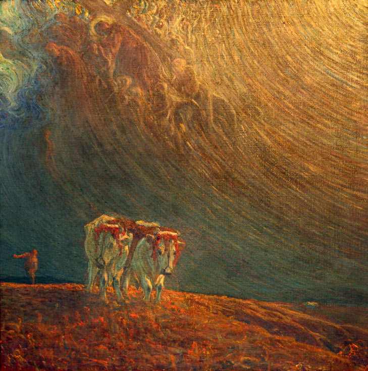 Mostra Galileo Chini - Galileo Chini, Il giogo, 1907, Galleria d' Arte Moderna di Cà Pesaro Venezia.