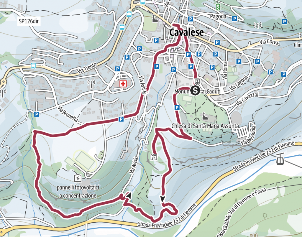 Mappa del percorso.