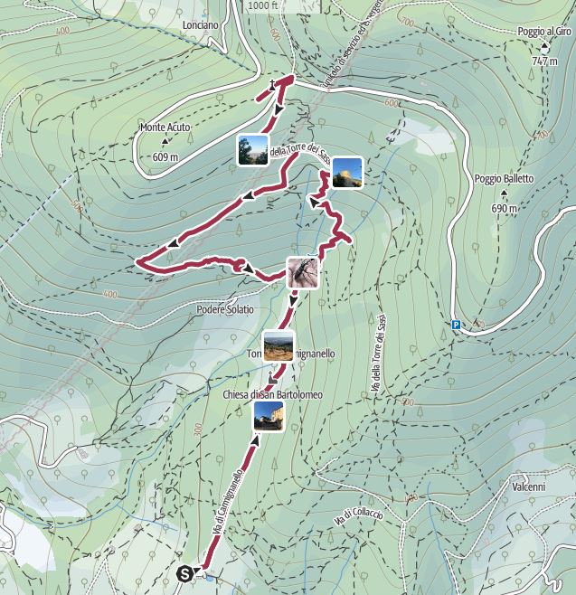 Mappa del percorso.
