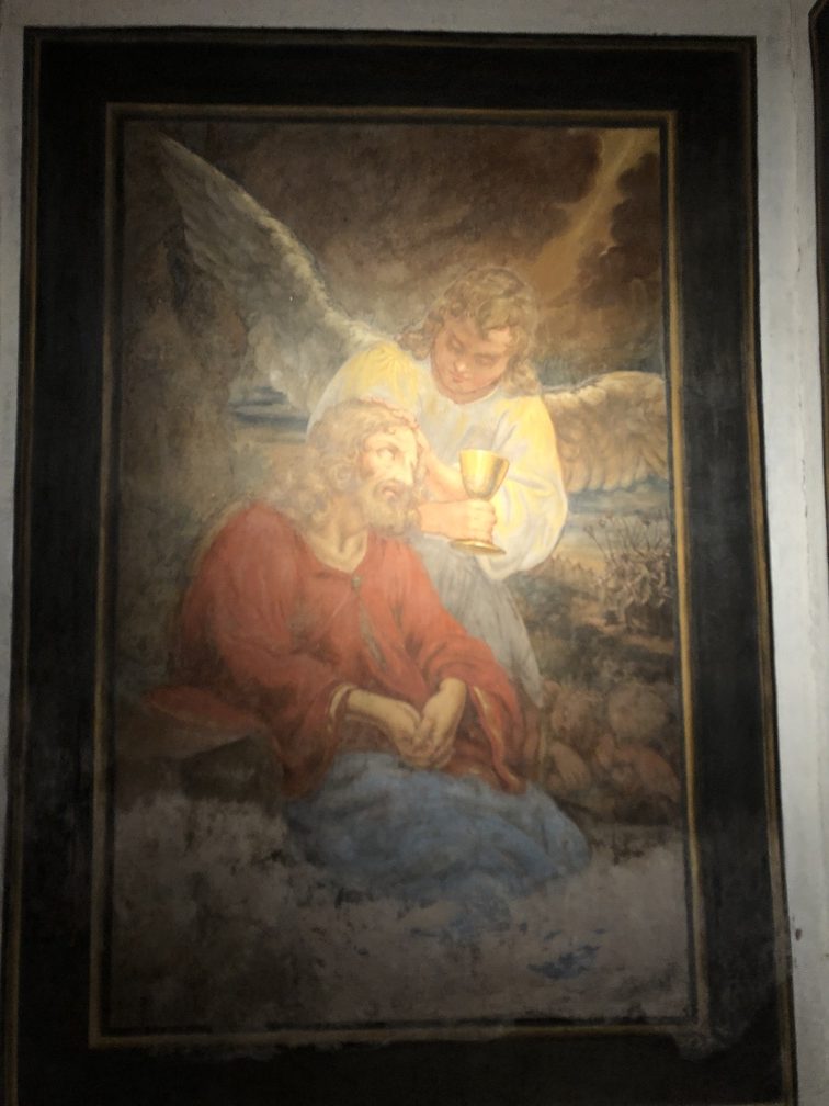 Chiesa di San Vigilio - chiostro, affresco di Domenico Bonora.