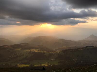 Tramonto al Rifugio Fronza alle Coronelle - panorama.