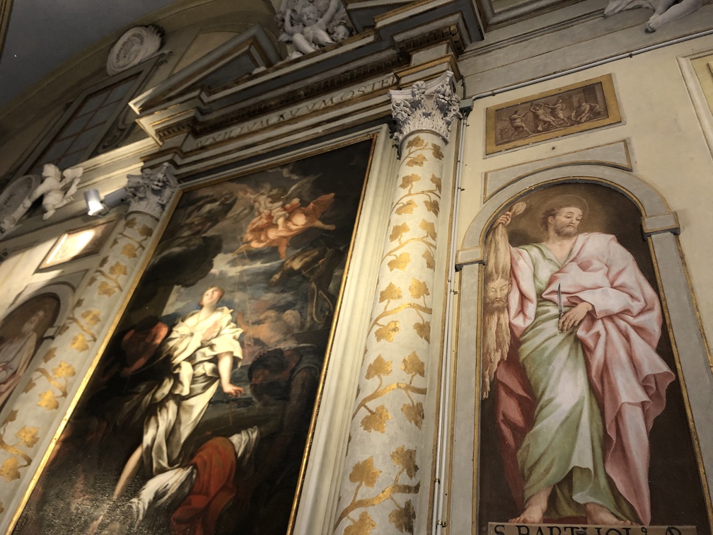Badia di Passignano - affreschi di Giuseppe Nassini da Siena.