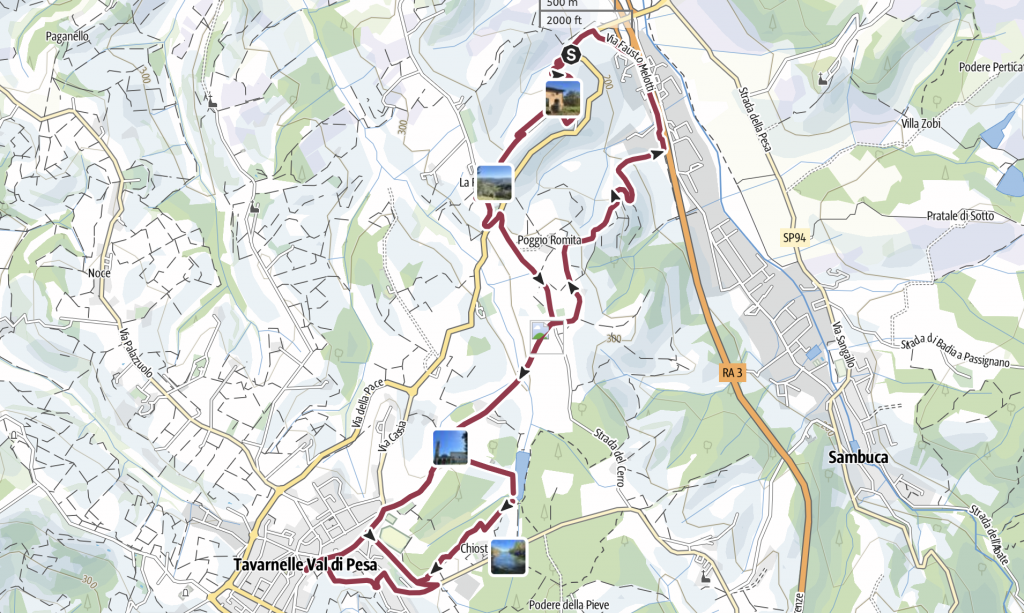 Mappa del trekking.