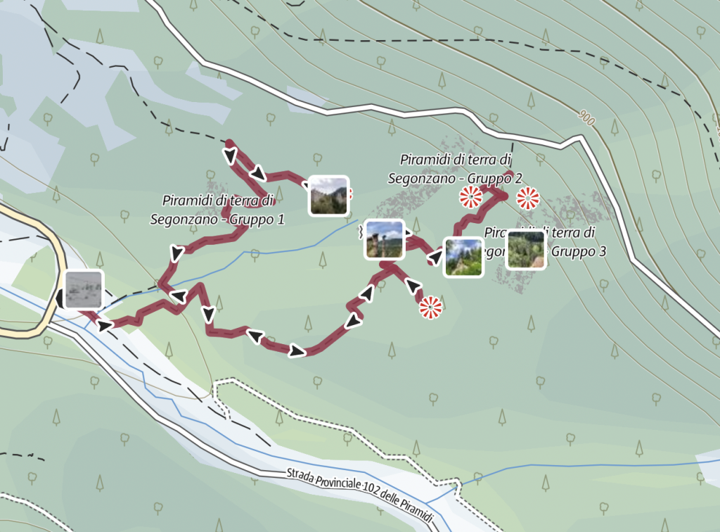 Piramidi di Segonzano - mappa.