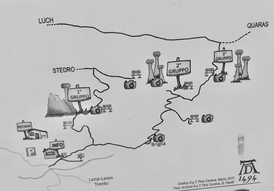 Piramidi di Segonzano - mappa.