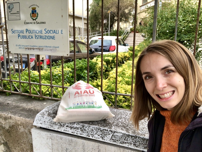 Federica presso gli uffici del SAT di Salerno.