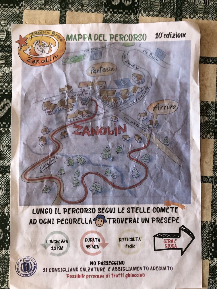 I presepi nel bosco di Zanolin - mappa.