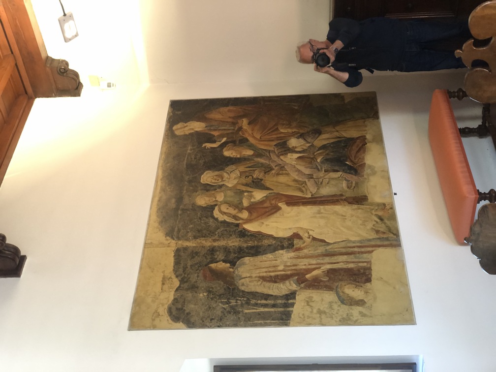 Villa Lemmi Tornabuoni - copia dell'affresco di Botticelli raffigurante Lorenzo Tornabuoni.