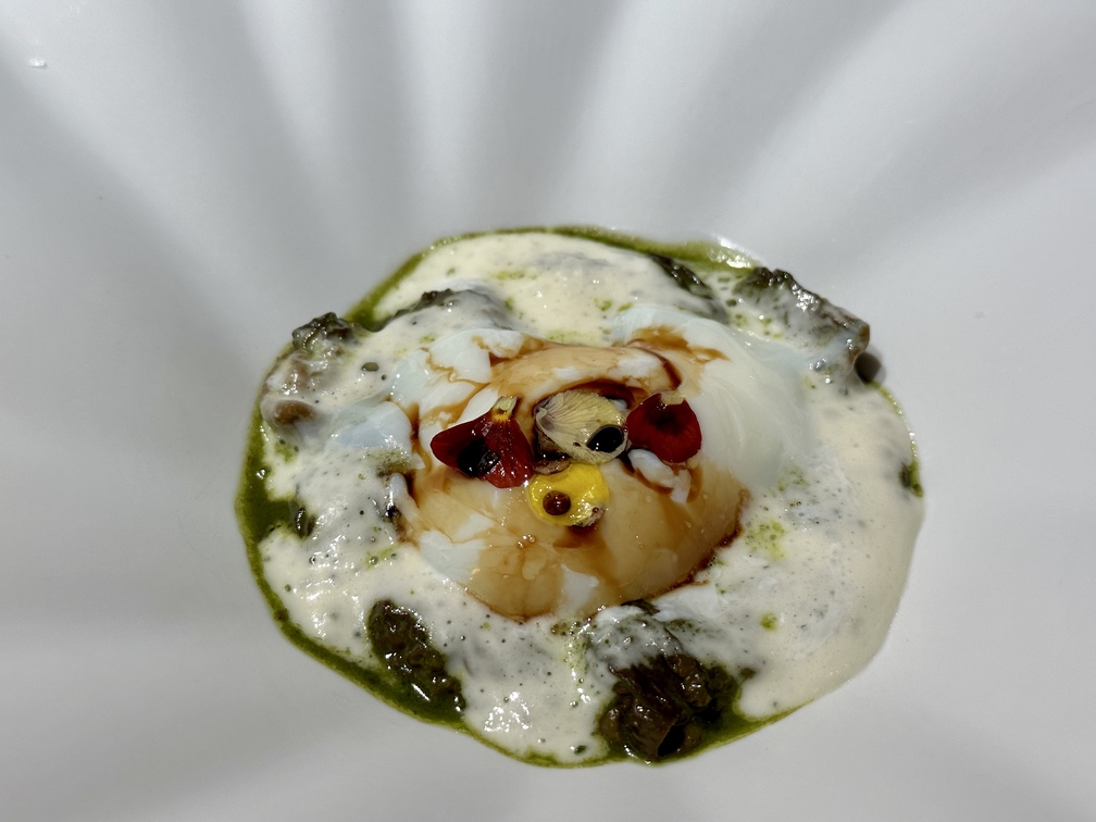 Ristorante Chic Nonna, Firenze - Spugnole al verde, Bitto, uovo morbido e aceto balsamico tradizionale