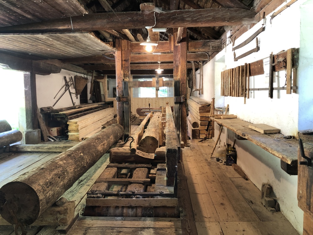 Antica Segheria Veneziana di Cavalese - la sega veneziana in funzione.