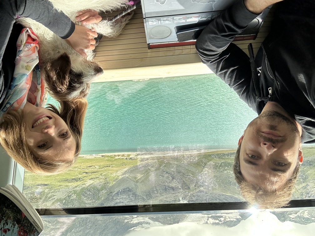 Trenino Rosso del Bernina - Lago Bianco, Lorenzo, Federica e Frida.
