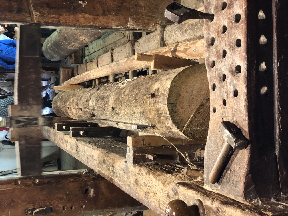 Antica Segheria Veneziana di Cavalese - la sega veneziana in funzione.