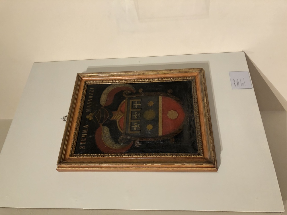 Autore ignoto, Stemma Mannozzi, prima metà XVII secolo, olio su tela, San Giovanni Valdarno, collezione privata.