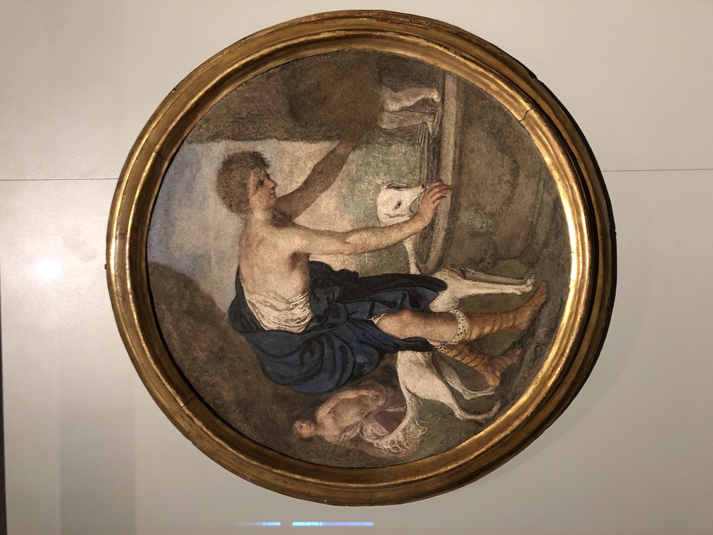 Giovanni Mannozzi, Narciso alla fonte, 1634 ca., affresco su stuoia, Firenze, Le Gallerie degli Uffizi.