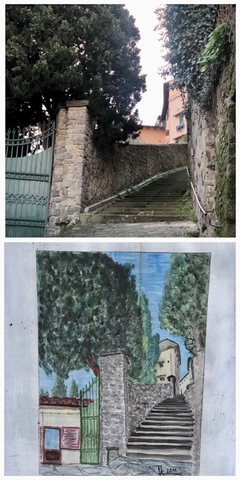 Fiesole - dipinto di Francesco Lorenzini.