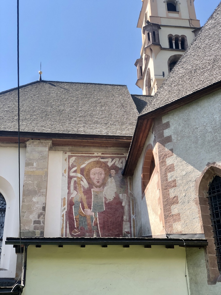Pieve di Santa Maria Assunta a Cavalese - affresco di San Cristoforo.