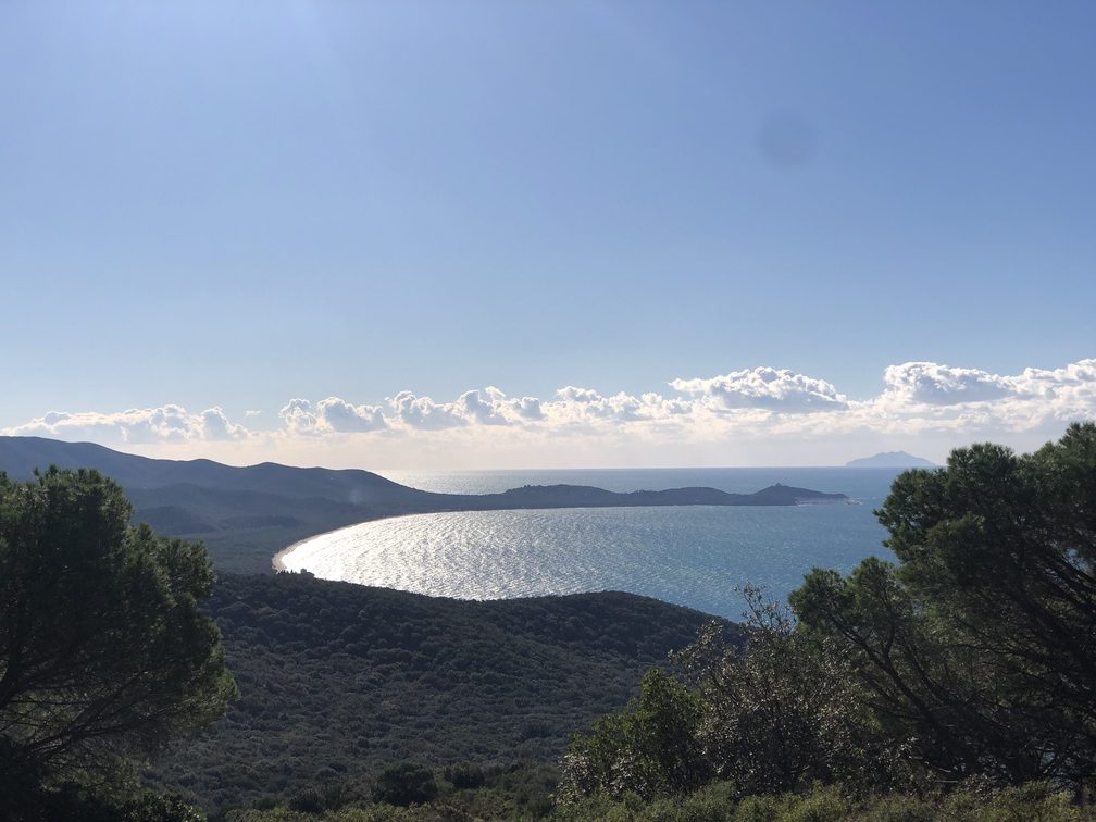 Trekking Le Bandite di Scarlino - panorama fino a Punta Ala da Poggio Sentinella.