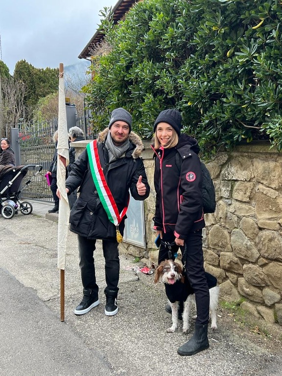 Festa di Sant'Antonio - Lorenzo nel ruolo di festaiolo, Federica e Frida.