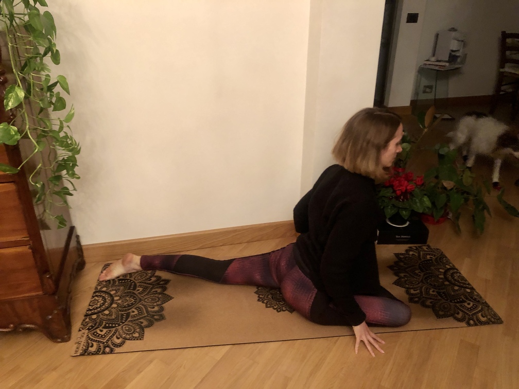 Pratica yoga - Pada Rajakapotasana.