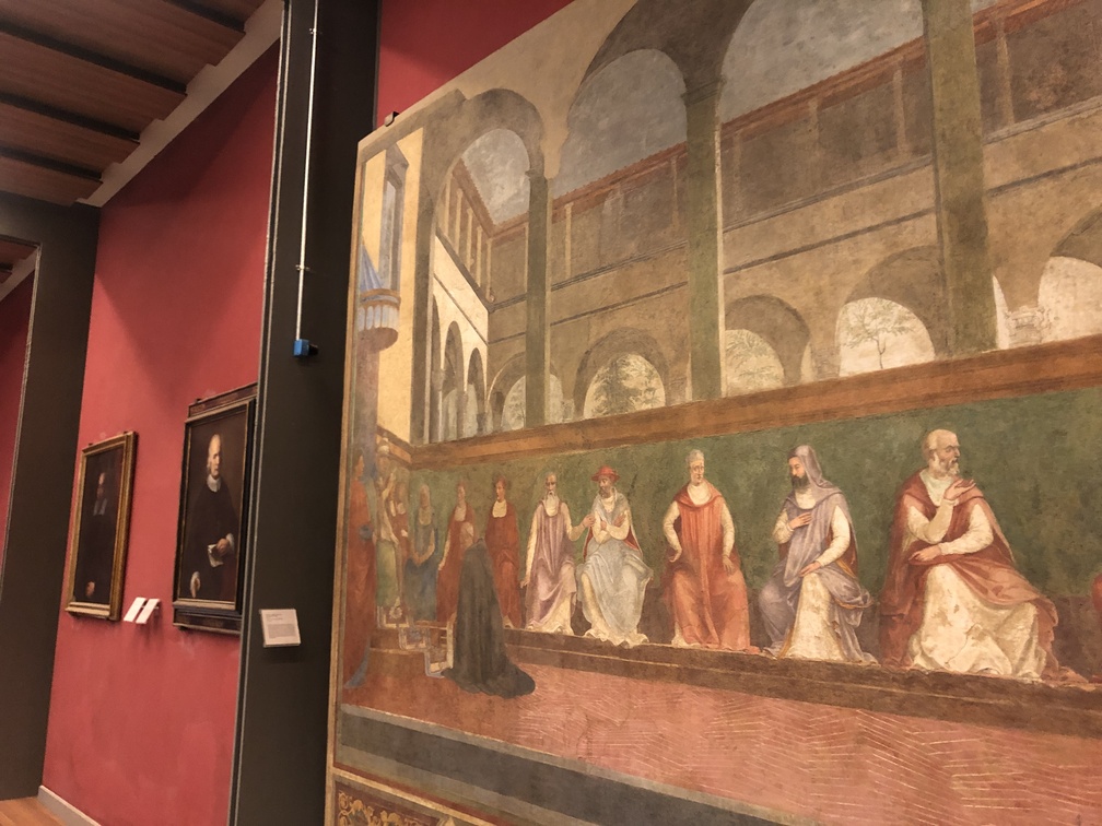 Ospedale di Santa Maria Nuova - affresco staccato: Martino V conferma i privilegi allo spedalingo di Santa Maria Nuova di Gherardo di Giovanni del Fora e Francesco del Brina (1474-1560 ca.).