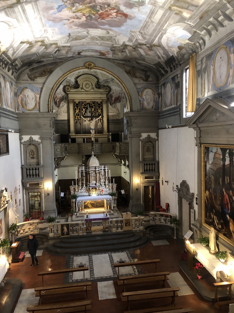 Ospedale di Santa Maria Nuova - interno della Chiesa di Sant'Egidio visto dal matroneo.
