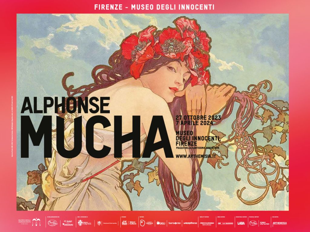 Locandina della mostra "Alphonse Mucha".