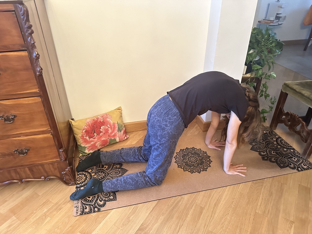 Yoga - posizione del gatto.