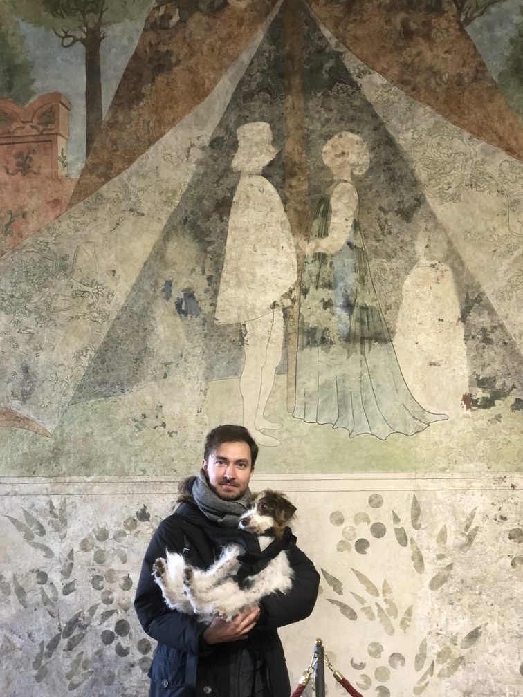 Rocca di Vignola - Lorenzo e Frida nella Sala del Padiglione.