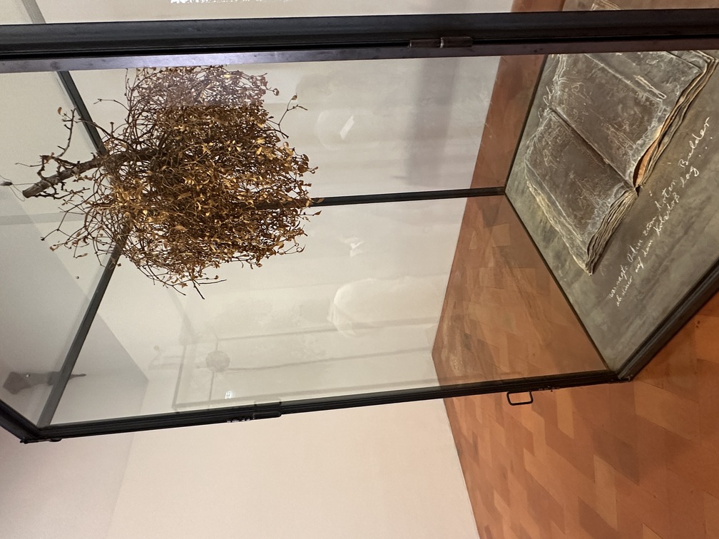 Anselm Kiefer, "Das Balder-Lied (La canzone di Balder)", 2018, acciaio, vetro, piombo, vischio seccato e gesso.