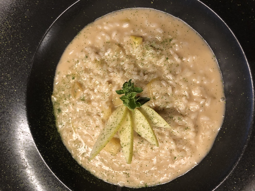 La Trattoria al Lago di Tesero - risotto alle mele.