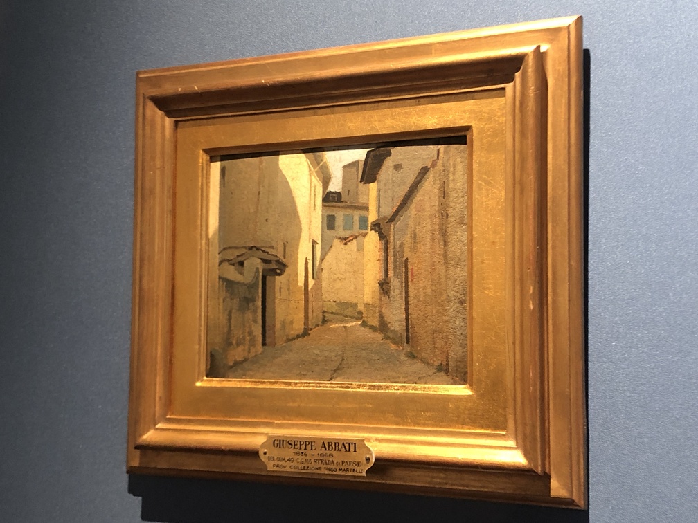 Giuseppe Abbati, Veduta di strada di campagna, Olio su cartone, 1860-1862 ca., Firenze, Le Gallerie degli Uffizi, Galleria d'Arte Moderna