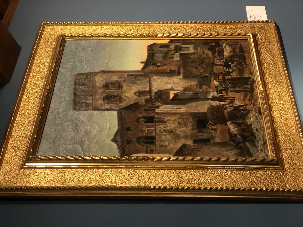 Stanislao Pointeau, La Porta di ponente a Vicchio, Olio su tela, 1859-1860 ca., Collezione eredi Pointeau