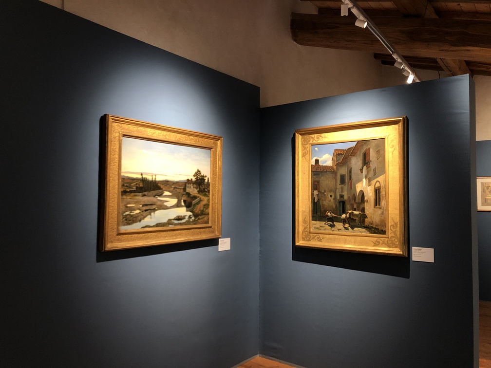 1. Stanislao Pointeau, Le rive della Sieve - Effetto del crepuscolo (Ponte a Vicchio), olio su tela, 1860 ca., Collezione eredi Pointeau
2. Stanislao Pointeau, Ferramento di un bove, motivo dal vero, olio su tela, 1861, Collezione eredi Pointeau