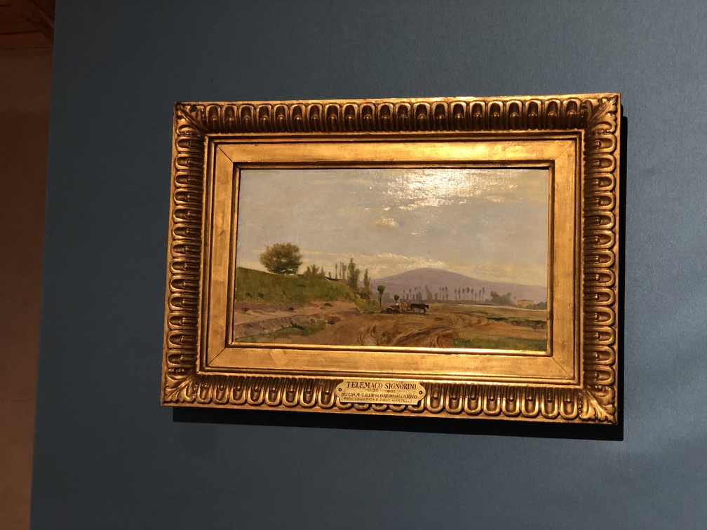 Telemaco Signorini, Sulle rive dell'Arno, Olio su cartone, 1865 ca., Firenze, Le Gallerie degli Uffizi, Galleria d'Arte Moderna