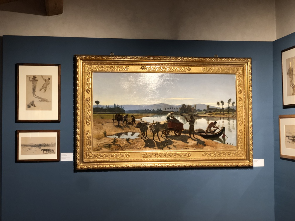 Stanislao Pointeau, I renaioli dell'Arno, Olio su tela, 1861, Collezione eredi Pointeau
