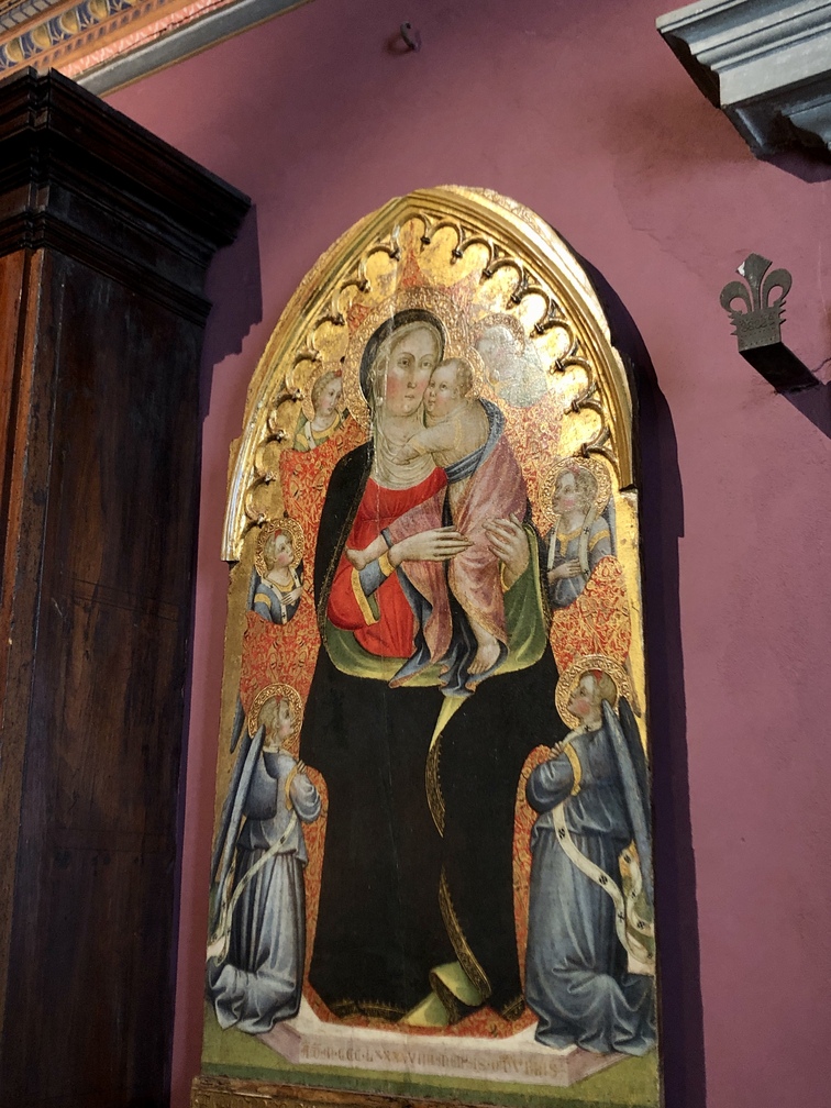 Ospedale Serristori - spezieria - Madonna in trono col bambino di Giovanni di Tano Fei, 1399.