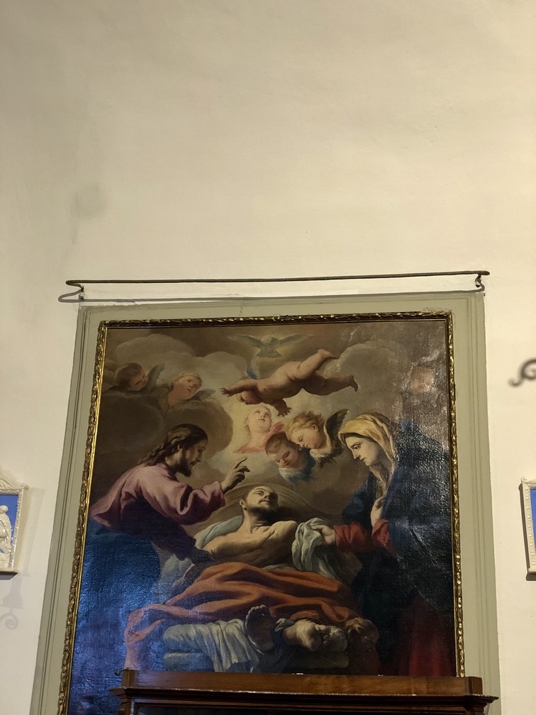 Ospedale Serristori - cappella - Trapasso di San Giuseppe di Niccolò Francesco Lapidi, XVIII sec.