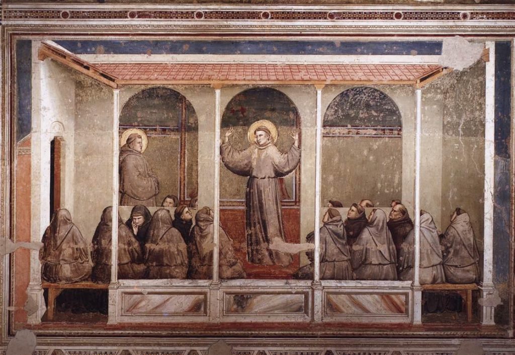 Cappella Bardi a Santa Croce (Firenze) – Giotto, San Francesco appare al Capitolo di Arles.