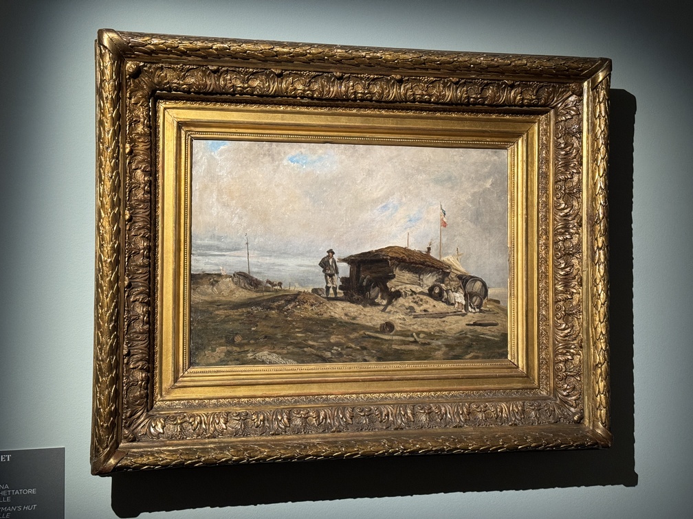 Mostra "Impressionisti in Normandia" a Firenze - Paul Huet, "La capanna del traghettatore di Trouville", 1851, Olio su tela, Caen, Coll. Association Peindre en Normandie.